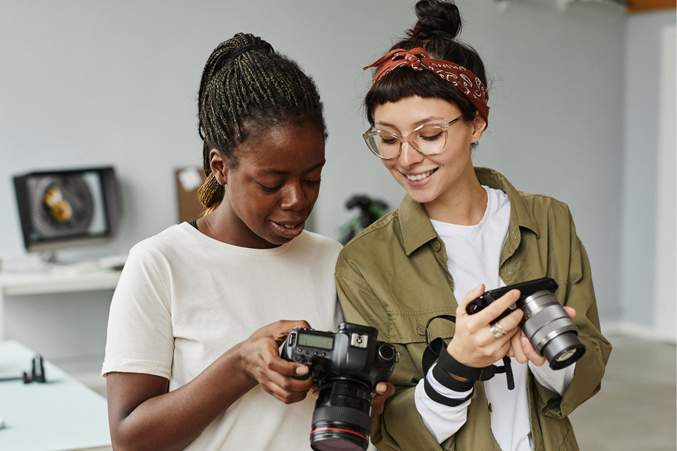 Two women looking at camera