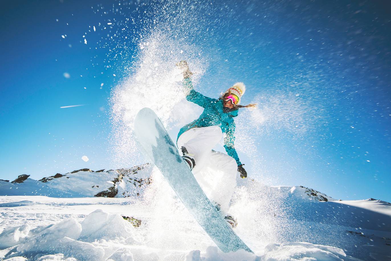 Winter snowboarding