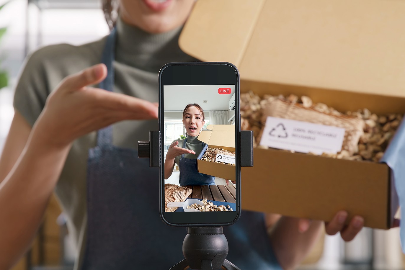 Behind-the-scenes product shot