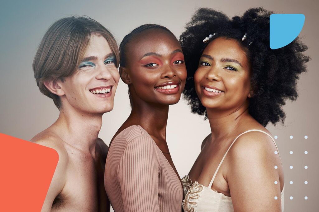 Makeup models posing