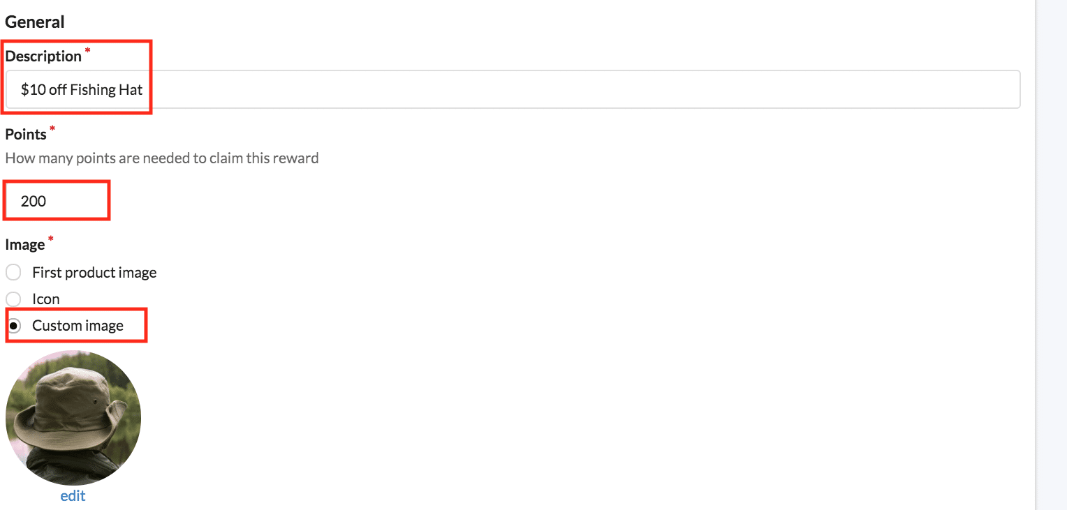 ambassador rewards sotware description points custom image hat
