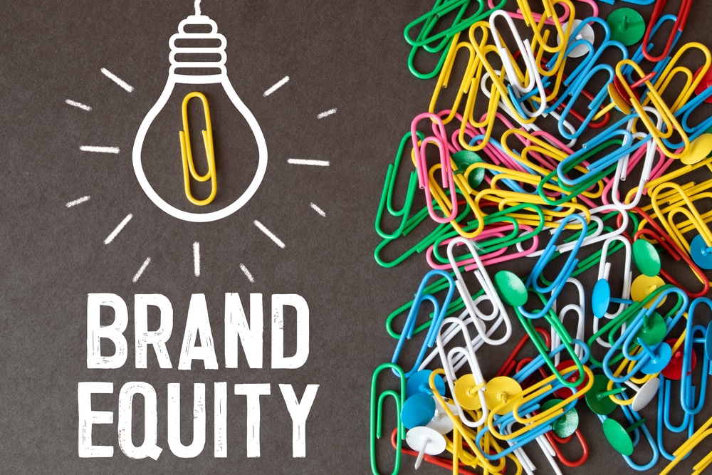 Graphic about Brand Equity with paperclips