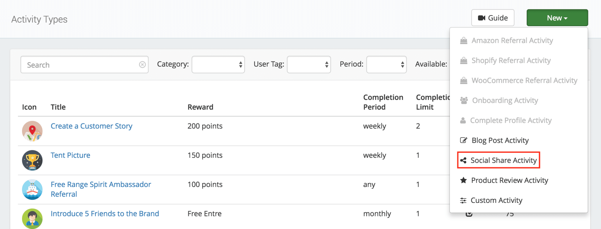 ambassador software platform social share activity