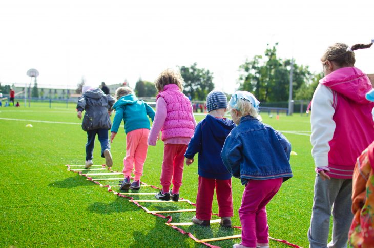 Kids exercising