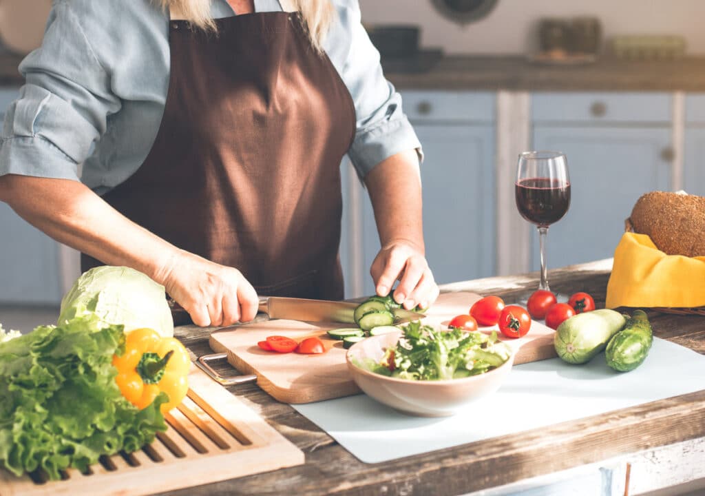 Cooking and drinking wine