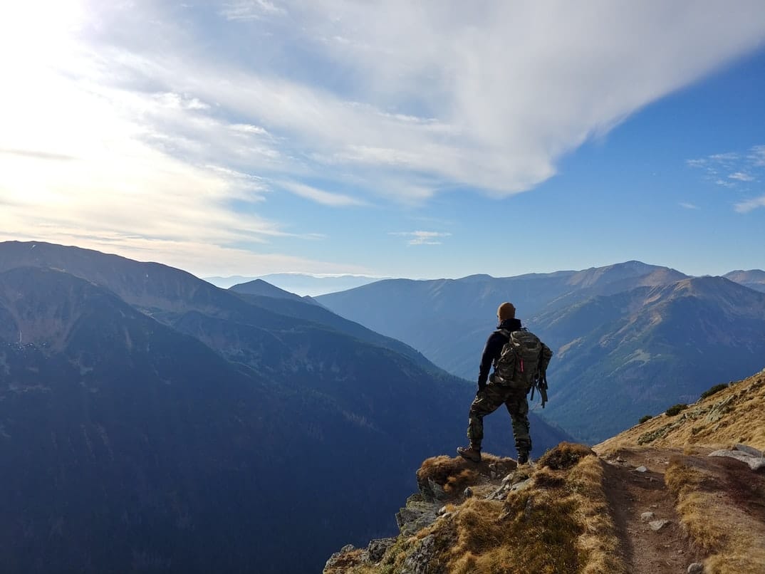 Hiking mountains, outdoor enthusiasts