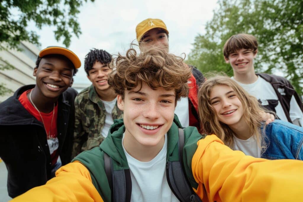 a group of brand ambassadors taking a selfie