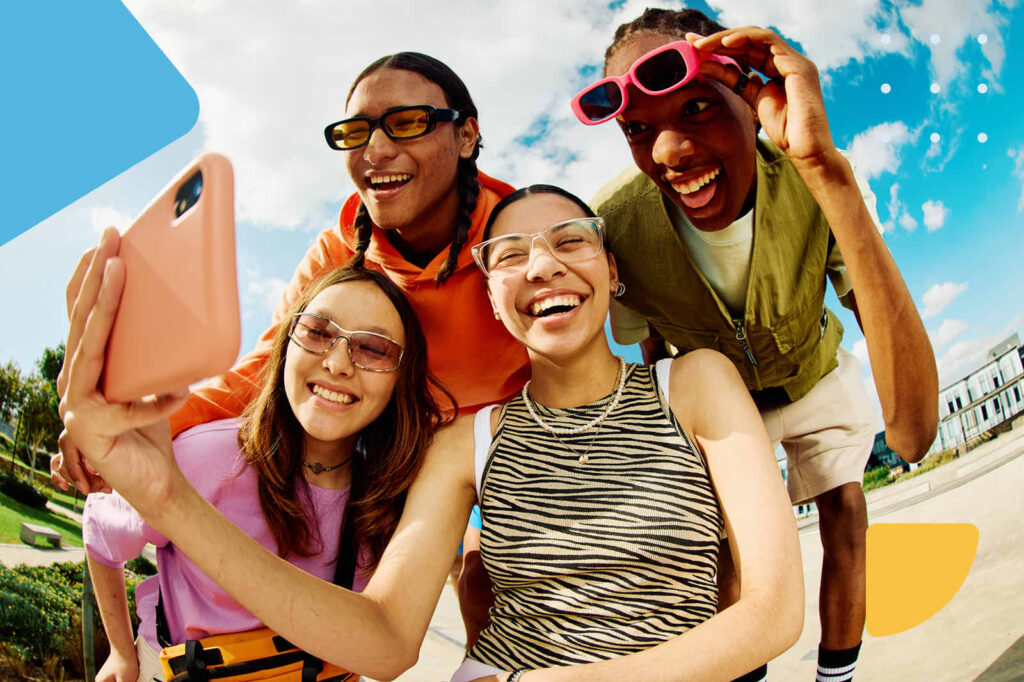 A group of brand ambassadors taking a selfie