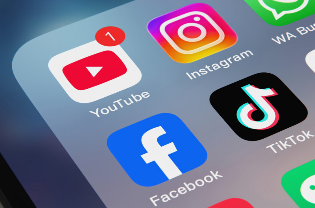 Various social apps on mobile phone. Low impact ambassador activities.