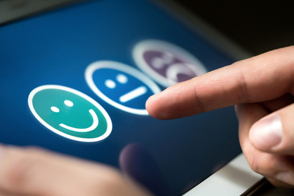 Customer feedback survey showing engagement in a customer advocacy program