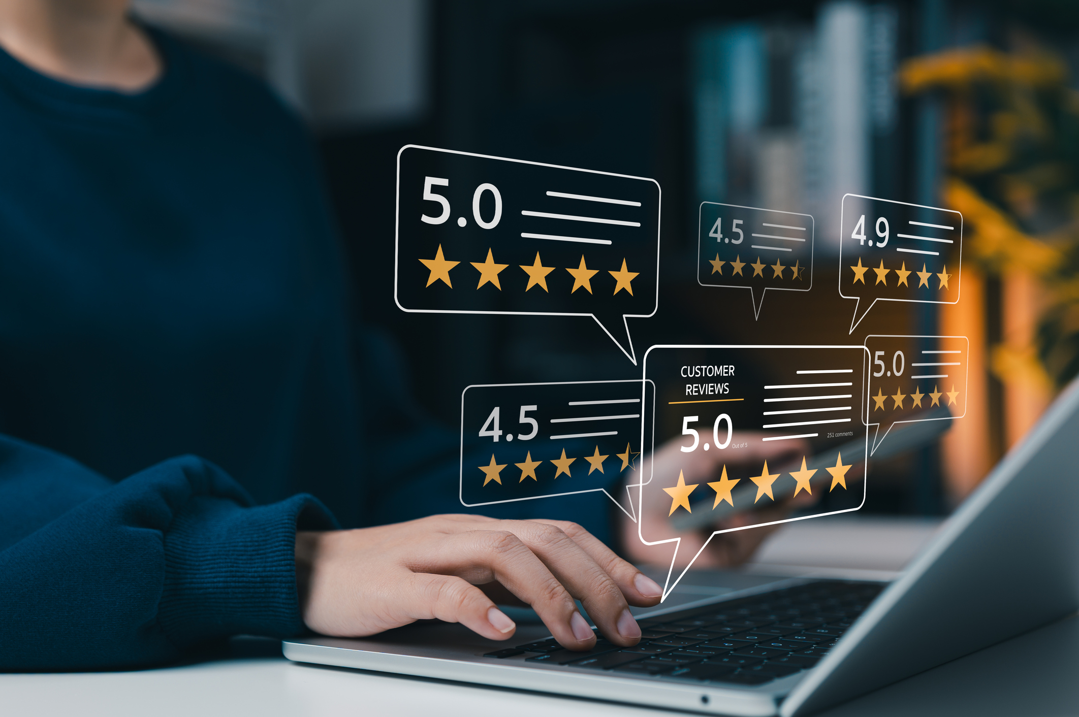 Customer reviews and ratings representing successful ambassador program examples